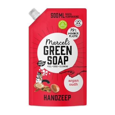 Marcel's Green Soap Handzeep argan & oudh 500ml navulzak Marcel's Green Soap Handzeep argan & oudh 500ml navulzak