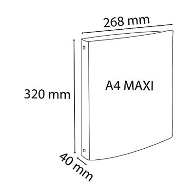 Exacompta ringmap, voor ft A4 maxi, uit PP, 4 ringen van 30 mm, kristal