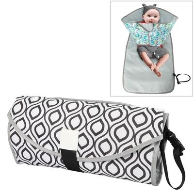 Baby veranderende luier pad Portable opvouwbare waterdichte verpleegkundige pad grootte: One size (zwarte geometrie)