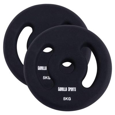 Vinyl halterschijven set 2 x 5 kg zwart Vinyl halterschijven set 2 x 5 kg zwart