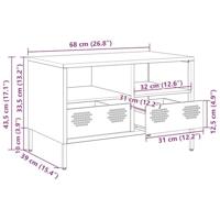 Tv-meubel 68x39x43,5 cm koudgewalst staal wit - thumbnail