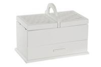 Doos-Juwelenkistje DKD Home Decor 16 x 17 x 28 cm Wit Licht Roze Hout MDF - thumbnail