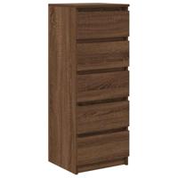 Dressoir met lades 37,5x35x99 cm spaanplaat bruin eikenkleurig - thumbnail