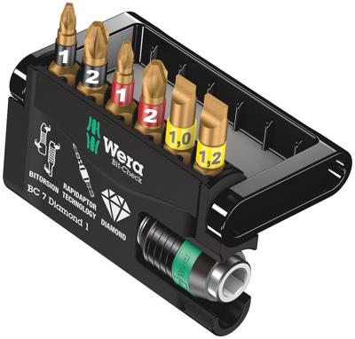 Wera Bit-Check 7 Diamond 1 05057416001 Bitset 7-delig Kruiskop Pozidriv, Kruiskop Phillips, Plat Bitset Wera Bit-Check 7 Diamond 1 05057416001 Bitset 7-delig Kruiskop Pozidriv, Kruiskop Phillips, Plat Bitset