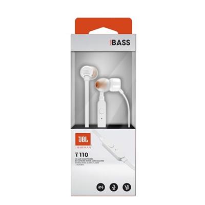 JBL T110 PureBass Hoofdtelefoon - Wit
