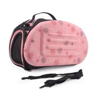 Portable katten handtas opvouwbare reistas puppy dragen mesh schouder Pet tassen (roze) - thumbnail