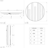Eglo Moderne led plafonnière Ferentino Ø 28cm 900607 - thumbnail