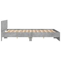 Bedframe met hoofdeinde betongrijs 160x200 cm - thumbnail