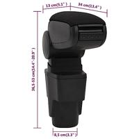 VidaXL Armsteun 13x34x(36,5-53) cm abs zwart - thumbnail