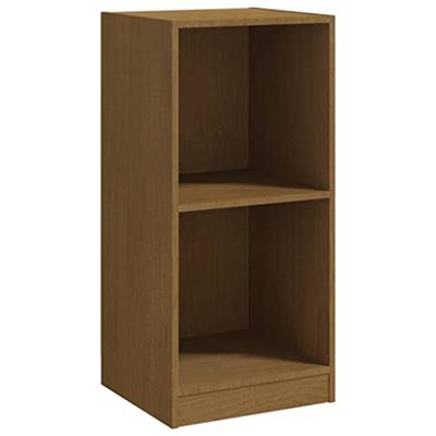 Bijzetkast 35,5x33,5x76 cm massief grenenhout honingbruin