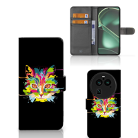 OPPO Find X6 Pro Leuk Hoesje Cat Color - thumbnail