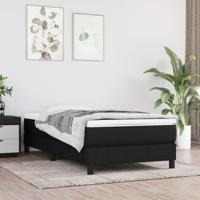 Boxspring met matras stof zwart 90x190 cm - thumbnail