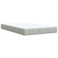 Boxspring met matras fluweel lichtgrijs 140x200 cm - thumbnail