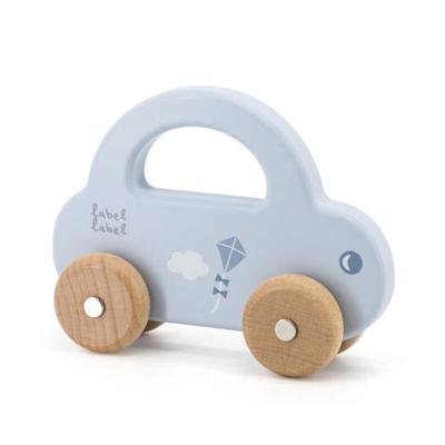 Label Label Kleine auto blauw