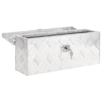VidaXL Opbergbox 50x15x20,5 cm aluminium zilverkleurig - thumbnail