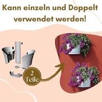 Bama Tulipano Bloempot 5L 34.5x19x30 cm 4 Stuks Antraciet - thumbnail