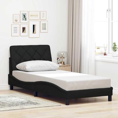 Bedframe zonder matras 80x200 cm stof zwart