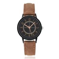 LGT Tijdloos herenhorloge met bruine leren band en zwarte wijzerplaat - thumbnail