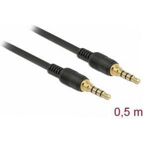 DeLOCK 85592 0.5m 3.5mm 3.5mm Zwart audio kabel