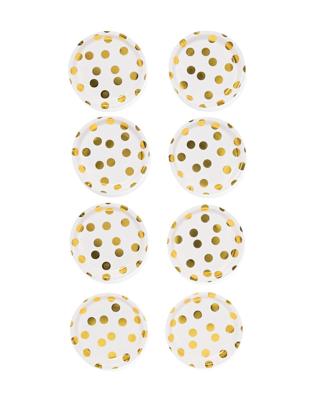 HEMA Bord Papier Groot Gold Dot 8 Stuks bij Jumbo