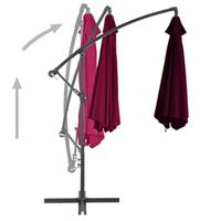 Zweefparasol met aluminium paal 300 cm bordeauxrood - thumbnail