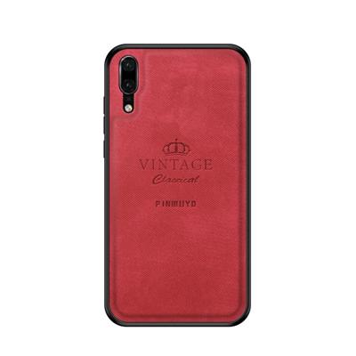 PINWUYO schokbestendige waterdichte volledige dekking PC + TPU + huid beschermhoes voor Huawei P20 (rood)