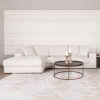 Richmond 2,5-zits Loungebank 'Santos' Links, Chenille, kleur Beige - thumbnail