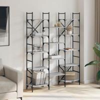 Boekenkast 127,5x28,5x172,5 cm bewerkt hout grijs sonoma eiken - thumbnail