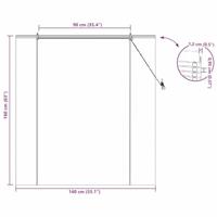 Raambuiten & Gordijnen met gordijnen Bruin 140 x 160 cm Bamboe - thumbnail