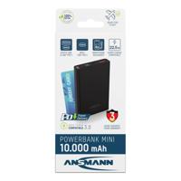 Ansmann PB222PD Powerbank 10000 mAh LiPo USB-A, USB-C Zwart Statusweergave - thumbnail
