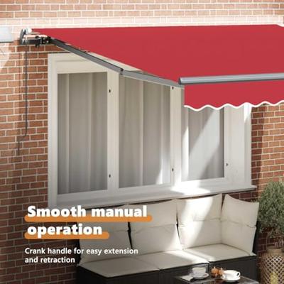 VidaXL Inklapbaar zonnescherm rood 300 x 250 cm stof