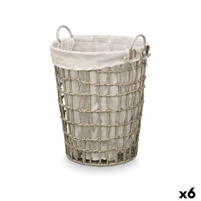 Mand Kipit HX30550 Grijs Polyester Stof Polypropyleen Ijzer Plastic 50 % katoen 46 x 59 x 43 cm (6 Stuks)