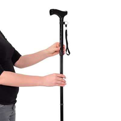 Vitility Wandelstok opvouwbaar - zwart - thumbnail