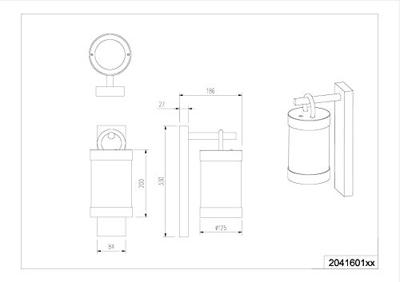 Trio BuitenlampSambesi met schemersensor - 204160142
