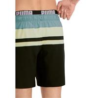 Puma Zwembroek Heritage Stripe Mid Mineral Blue Combo-S - thumbnail