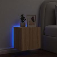 Tv-wandmeubel met LED-verlichting 40,5x35x40 cm sonoma eiken - thumbnail