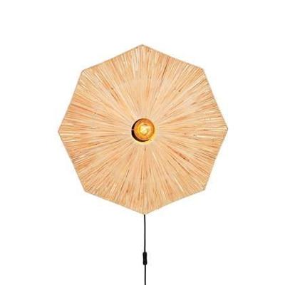 GOOD&MOJO Wandlamp 'Panama' Raffia, 65cm, kleur Naturel