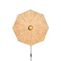 GOOD&MOJO Wandlamp 'Panama' Raffia, 65cm, kleur Naturel - thumbnail