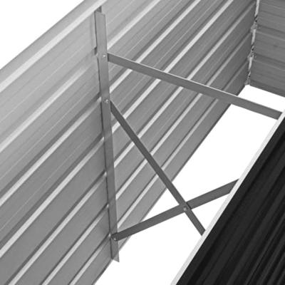 VidaXL Plantenbak verhoogd 160x40x45 cm gegalvaniseerd staal antraciet VidaXL Plantenbak verhoogd 160x40x45 cm gegalvaniseerd staal antraciet