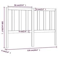 Hoofdbord 126x4x100 cm massief grenenhout honingbruin - thumbnail
