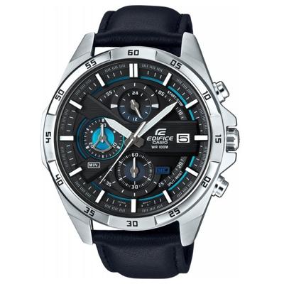 Casio EFR-556D-1AVUEF Zwart Zilverkleurig Heren horloge