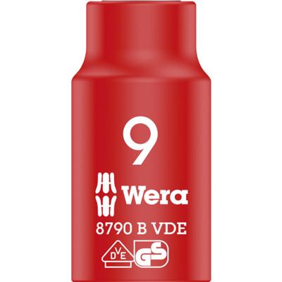 Wera 8790 B Zyklop VDE doppen, geïsoleerd, voorzien van 3/8" aandrijving, 9.0 x 46.0 mm - 1 stuk(s) - 05004953001 Wera 8790 B Zyklop VDE doppen, geïsoleerd, voorzien van 3/8" aandrijving, 9.0 x 46.0 mm - 1 stuk(s) - 05004953001