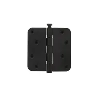 Intersteel Kogellagerscharnier ronde hoeken 89x89mm RVS zwart tot 70 kilo - thumbnail