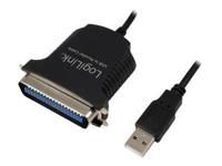 LogiLink Aansluitkabel USB 1.1, Parallel [1x Centronics-bus - 1x USB 1.1 stekker A] 1.70 m Zwart - thumbnail