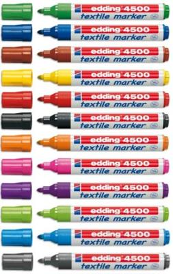 Textielmarker edding 4500 rond 2-3mm zwart | 10 stuks