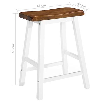 Barkrukken 2 st massief hout