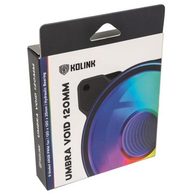 Kolink UMBRA VOID 120mm PC-ventilator Zwart (b x h x d) 12.5 x 3 x 17 mm