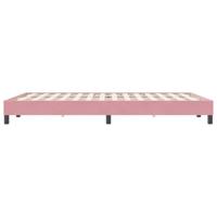 Bedframe zonder matras 140x220 cm fluweel roze - thumbnail