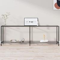 Wandtafel 220x35x75,5 cm gehard glas transparant - thumbnail