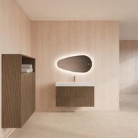 Badmeubelset Gliss Design Hybris Ash Grey Met Wastafel 100 cm - thumbnail